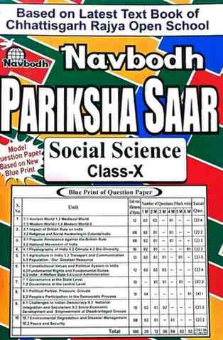 2026 CG Open school pariksha sar Social Science  class 10th