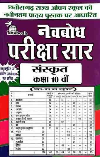2026 Chhattisgarh Open school sanskrit pariksha sar class 10th