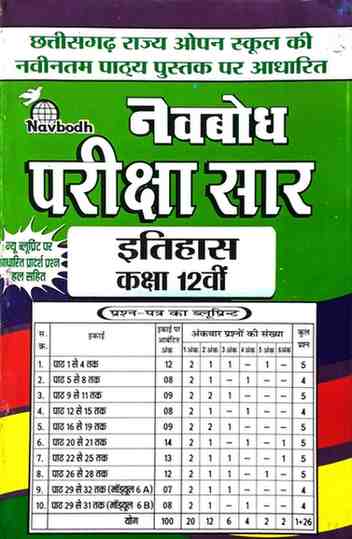 2026 Chhattisgarh Open school Itihas | History pariksha sar class 12