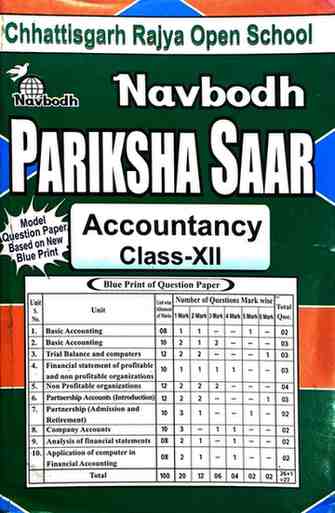 2026 CG Open school Class 12 Accountancy Navbodh Pariksha Saar