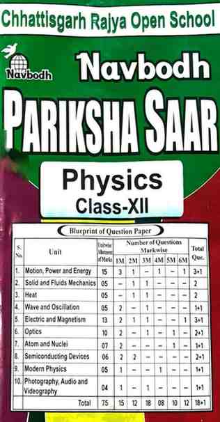 2026 Chhattisgarh Open school Physics pariksha sar class 12
