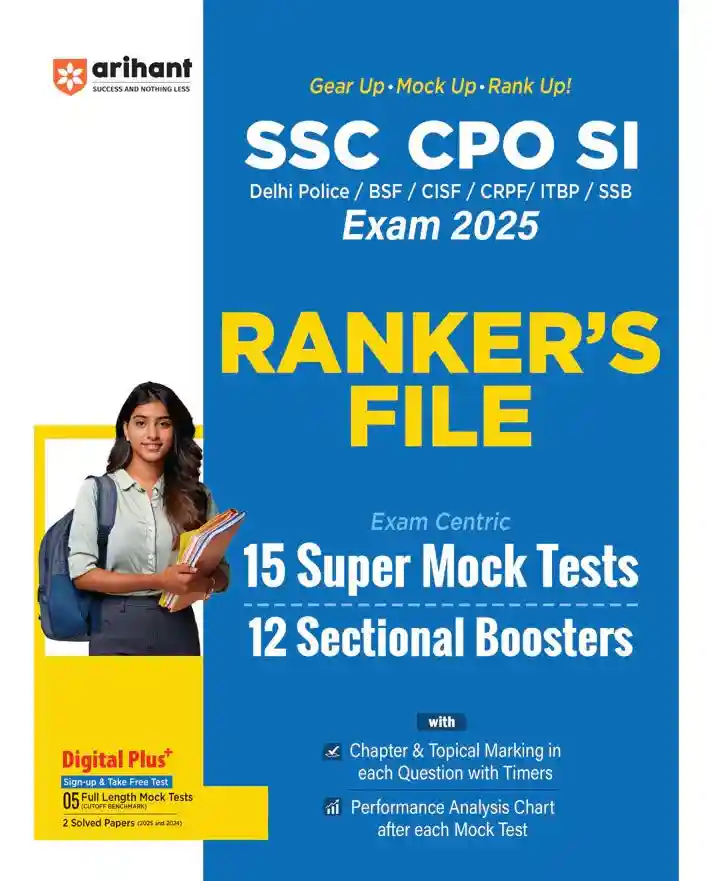 2026 SSC CPO (SI & ASI) Exam| Practice Sets (Rankers File) | 15 Super Mock Test & 12 Sectional Boosters | For Delhi Police, CISF, BSF, CRPF, ITBP & SSB | English Medium by Arihant