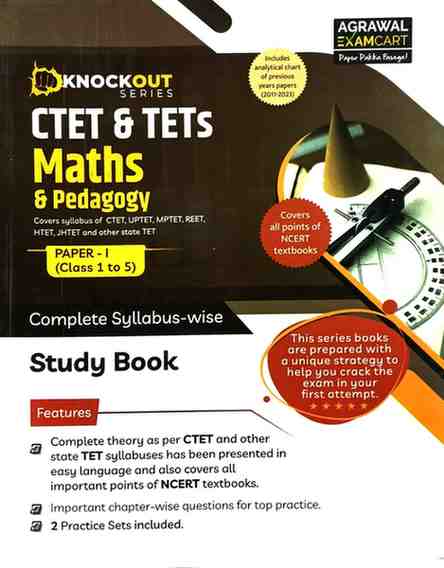 2026 CTET & TET Maths & pedagogy Paper 1 class 1-5 by Agrawal Examcart