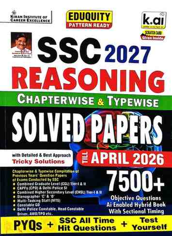 2027 SSC Reasoning Solved Papers | Chapterwise & Typewise | Kiran Institute