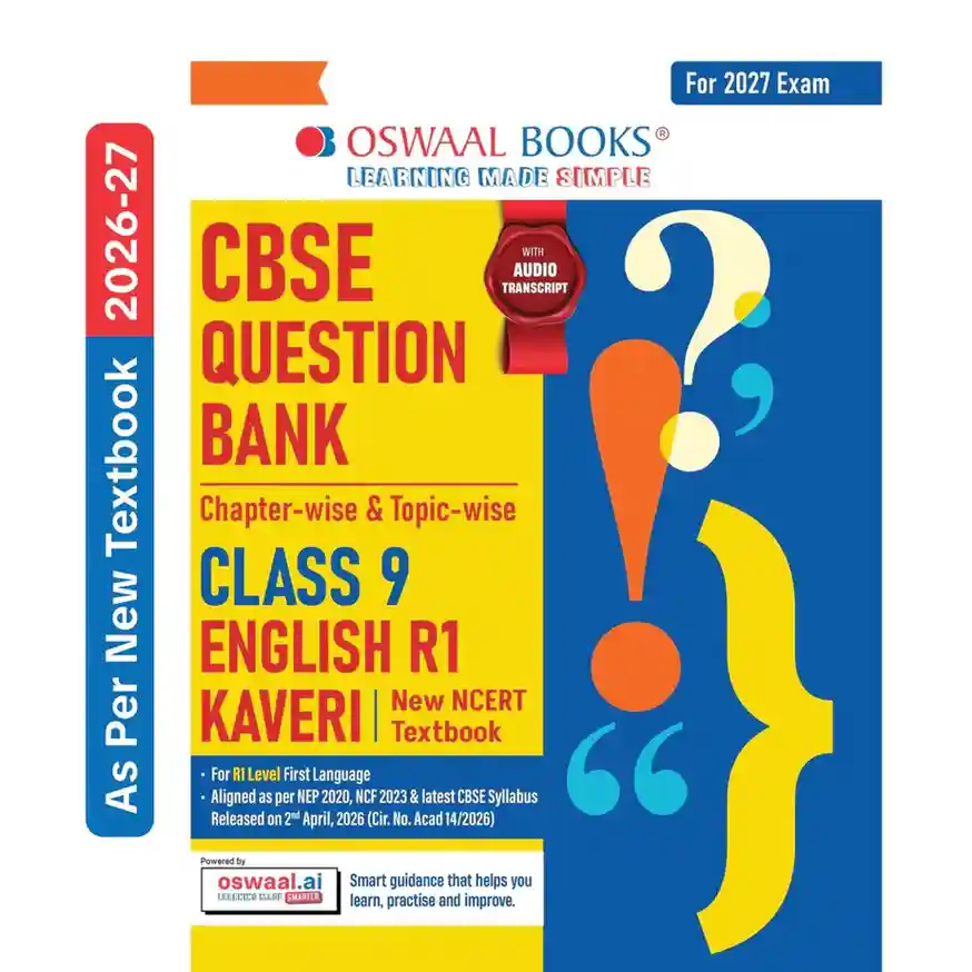 Oswaal CBSE Question Bank Class 9 English R1 Kaveri | Chapter-wise & Topic-wise | New NCERT Textbook | For 2027 Exam