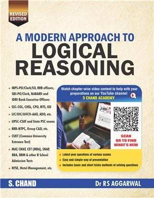 S. Chand Logical Reasoning | A Modern Approach to Logical Reasoning by Dr. R.S. Aggarwal (Revised Edition)