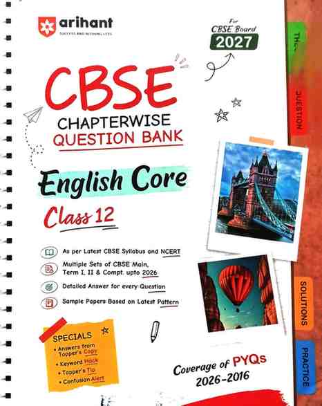 2027 Arihant CBSE Class 12 English Core Chapterwise Question Bank | Chapter-wise PYQs & Sample Papers
