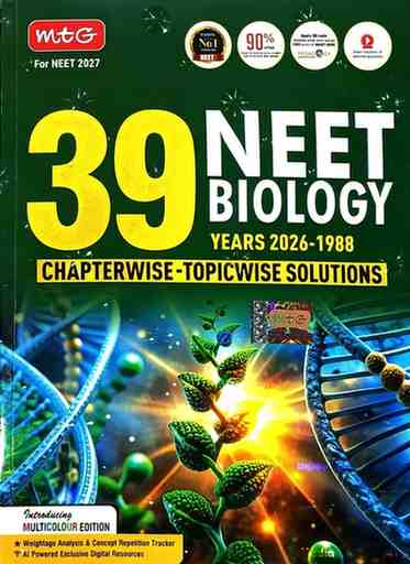 2027 MTG NEET Biology | 39 Years Chapterwise-Topicwise Solutions (1988–2026) | Previous Year Questions (PYQs) | English Medium