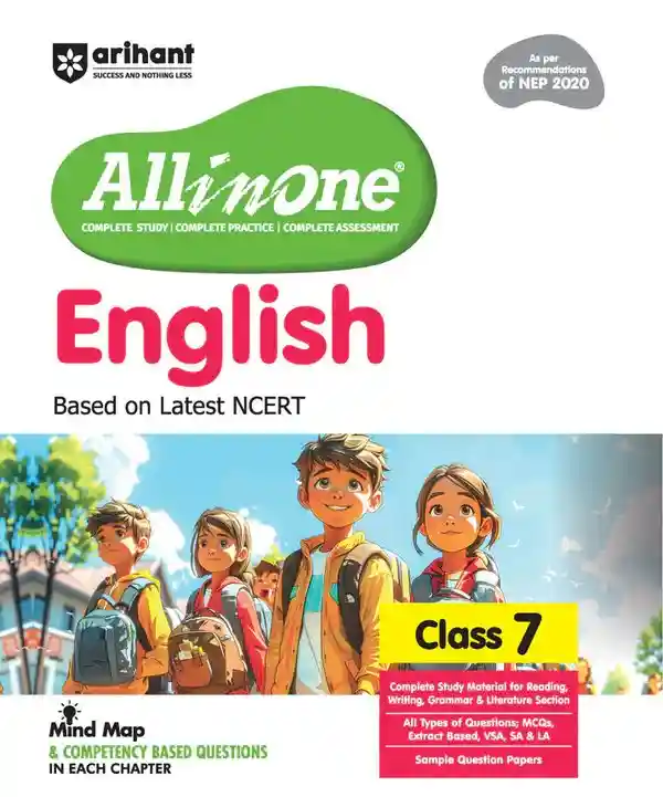 Arihant All in One English For Class 7 Exam | Based on Latest NCERT | CBSE 2026-27 Ready Edition | Complete Study Guide with Mind Maps, Competency-Based Questions & Sample Papers