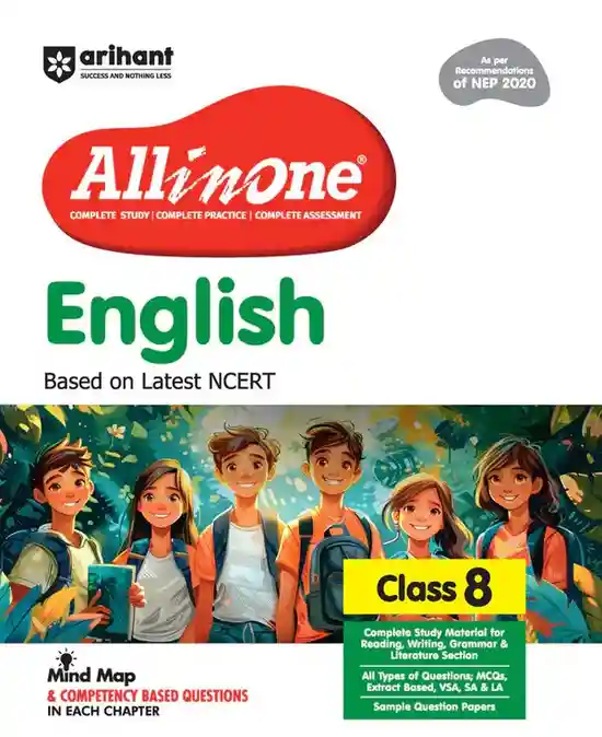 All in One English Class 8 Exam 2026-27 | Sample Question Papers | Including Mind Map & Competency Based Questions | Based on Latest NCERT